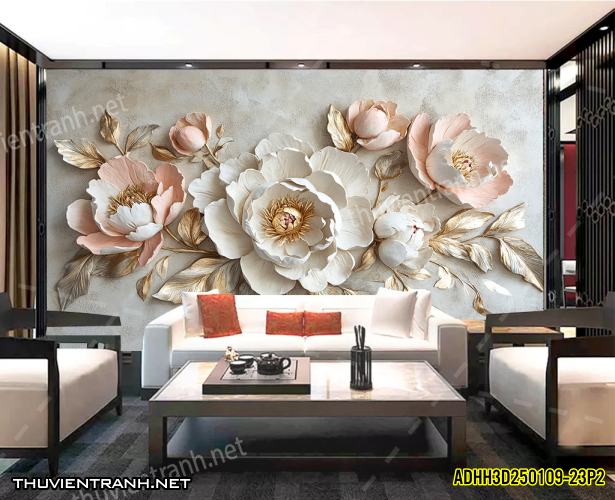 Tranh dán tường Hoa 3D- ADHH3D250109--23P2 - Kết quả tìm kiếm tranh tường